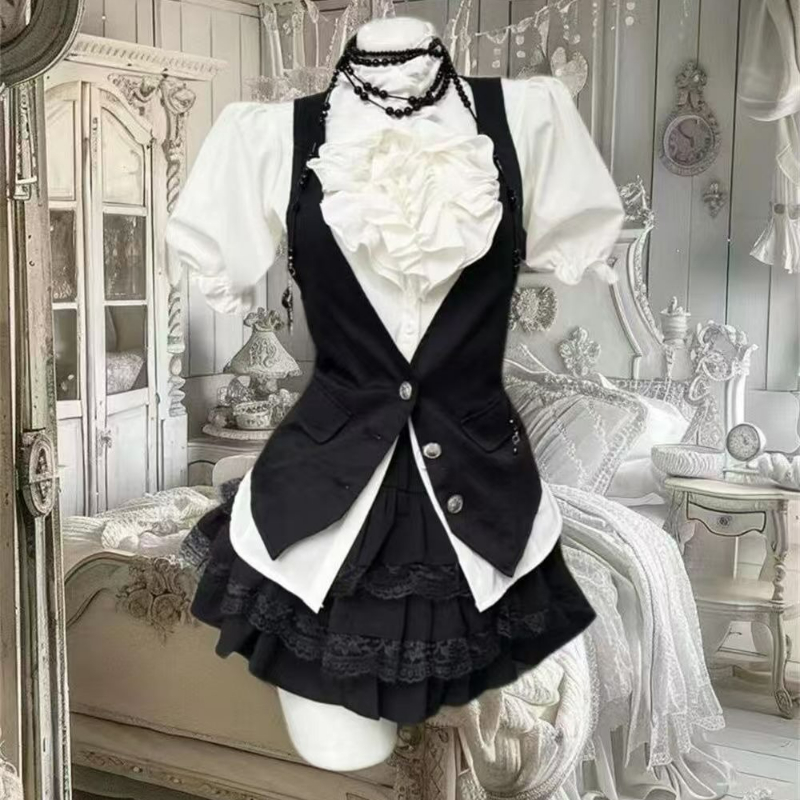 Puff Sleeve Blouse - Y2k 미적 로리타 스타일 스위트 3
