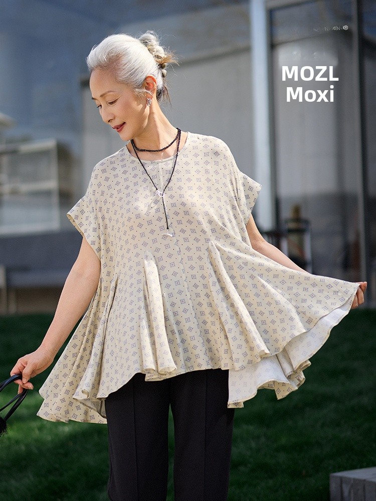 Women'S Fashion In The 60S - Muzhi 중년 엄마 여름 패셔너블한 얇은