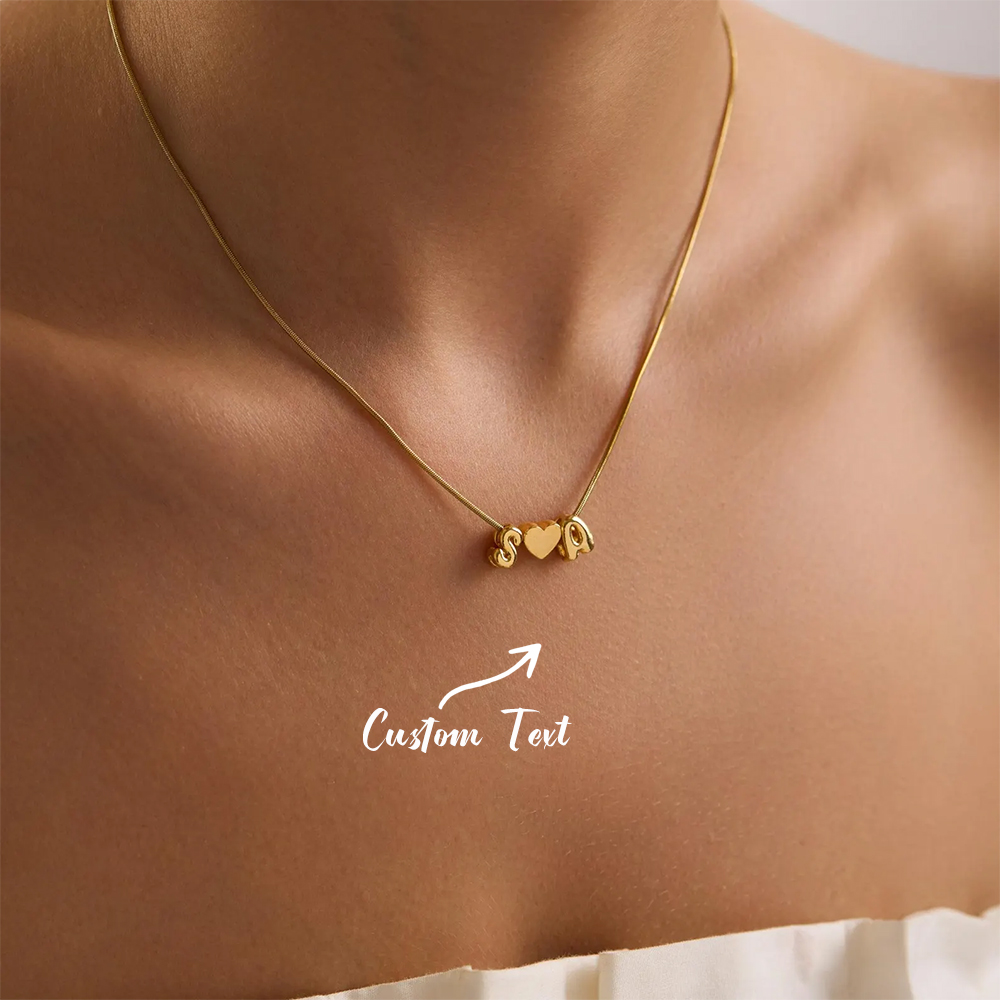 Women Fashion Names - 맞춤형 이니셜 이름 3D 버블 하트