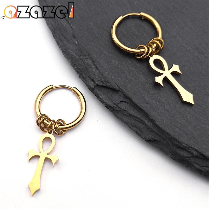 Women Fashion Egypt - 이집트 Ankh 크로스 후프 드롭 매달려