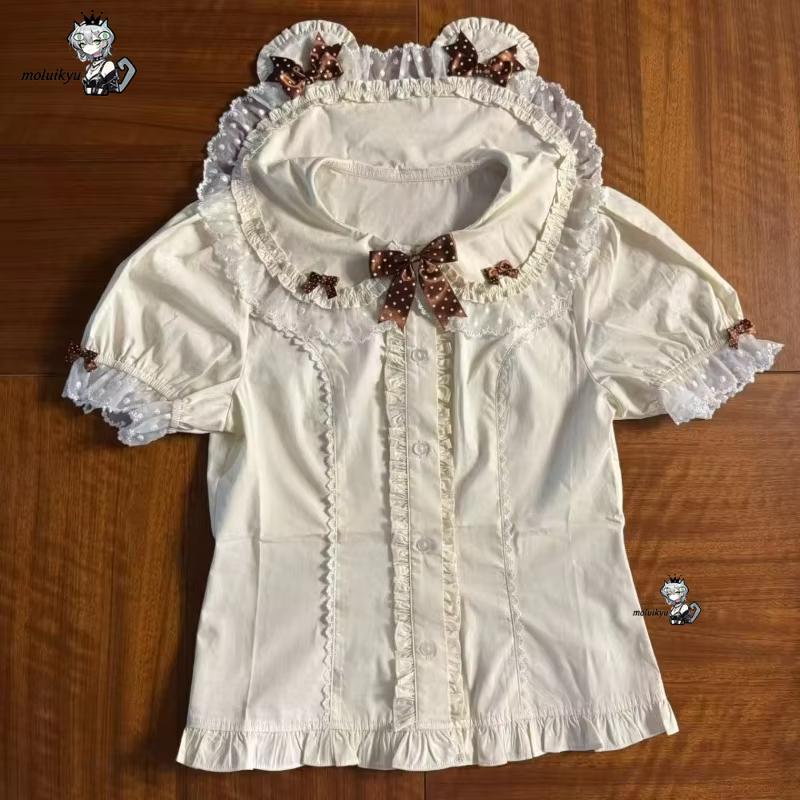 카와이 프릴 블라우스 봄 여름 일본식 퍼프 슬리브 패션 - Puff Sleeve Blouse 리뷰 및 가격