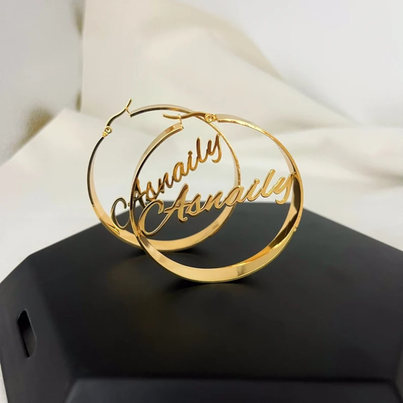 맞춤형 이름 귀걸이 맞춤형 18K 금도금 귀걸이 맞춤형 - Women Fashion Name Ideas 리뷰 및 가격