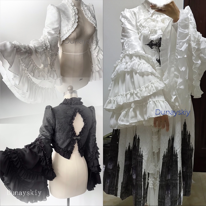 고딕 파티 뱀파이어 로리타 오우지 레이어링 세트 플레어 - Puff Sleeve Blouse 리뷰 및 가격