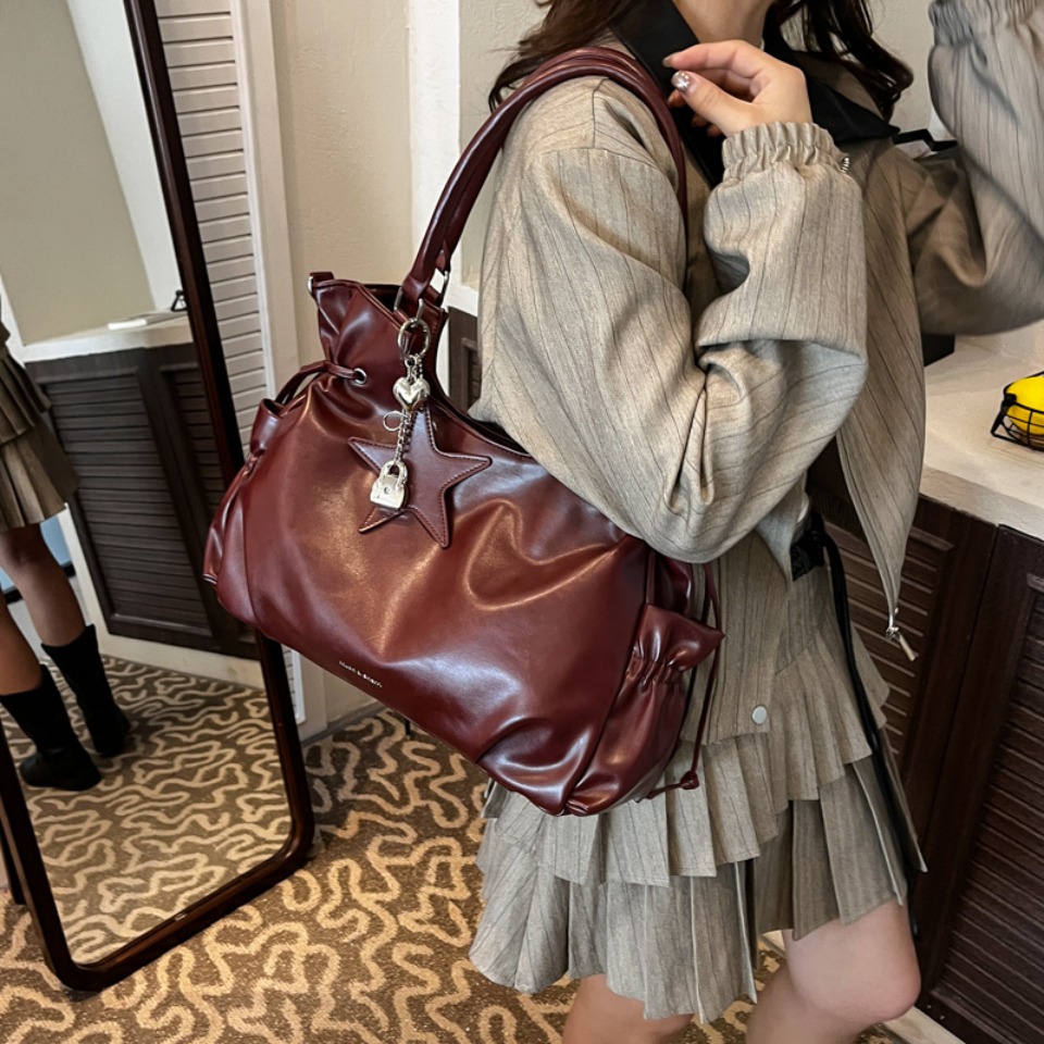 빈티지 최고급 오일왁스 가죽 토트백 대용량 핸드백 A4 - Women'S Fashion Magazines 리뷰 및 가격