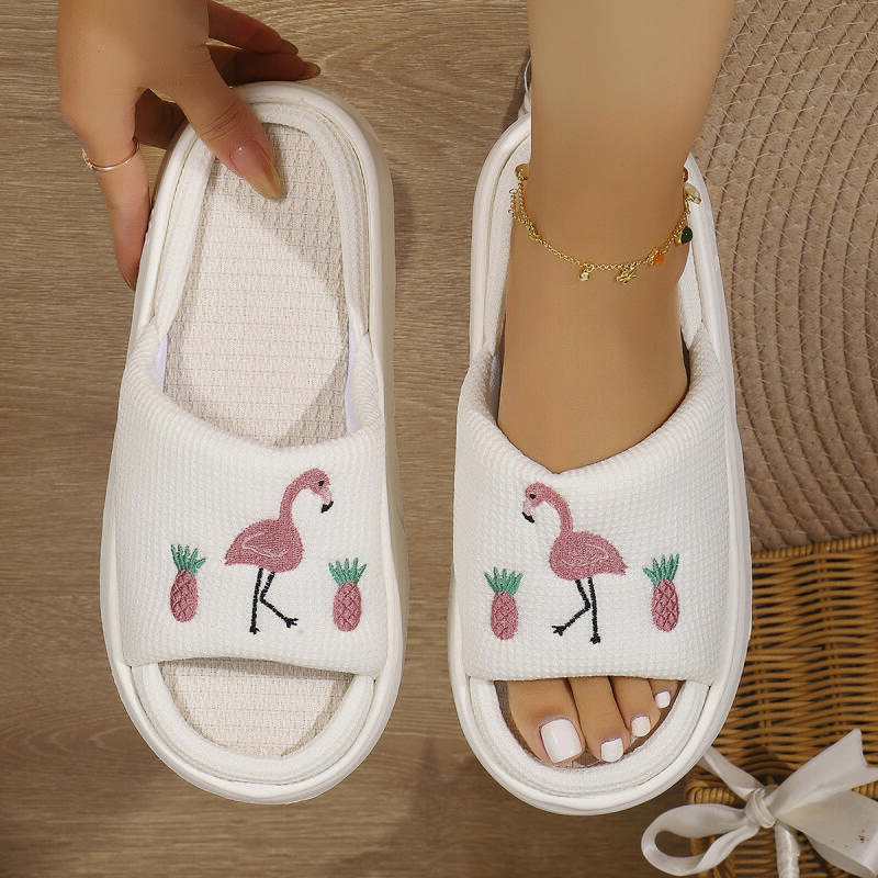 플라밍고 플랫폼 여성 슬리퍼 하우스 헴프 봄 여름 디자 - Women Fashion Images 리뷰 및 가격