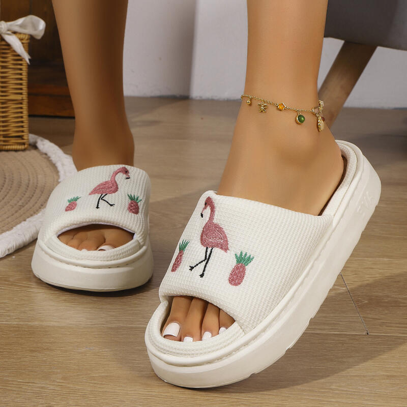 플라밍고 플랫폼 여성 슬리퍼 하우스 헴프 봄 여름 디자 - Women Fashion Images 리뷰 및 가격