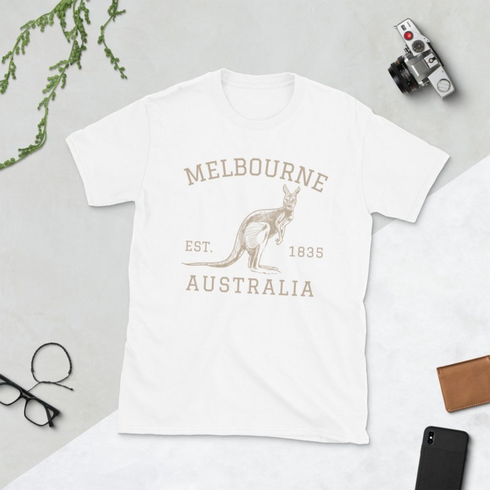 멜버른 호주 티셔츠 호주 캥거루 셔츠 빈티지 1835  - Women'S Fashion Melbourne 리뷰 및 가격